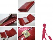 Louis Vuitton 激安 ルイヴィトン 新品 モノグラム・ヴェルニ ポルト フォイユ・コアラ（ポム・ダムール）M91979