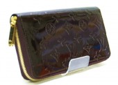 Louis Vuitton 激安　ルイヴィトン 新品　ヴェルニ　財布　ジッピーウォレット　アマラント　M93522