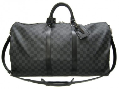 Louis Vuitton 激安　ルイヴィトン 新品　ダミエ・グラフィット　バッグ　キーポル・バンドリエール55　ストラップ付き　N41413