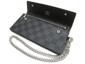 09新作！Louis Vuitton 激安　ルイヴィトン 新品　ダミエ・グラフィット　財布　チェーン付長札　ポルトフォイユ・アコルデオン　N60023
