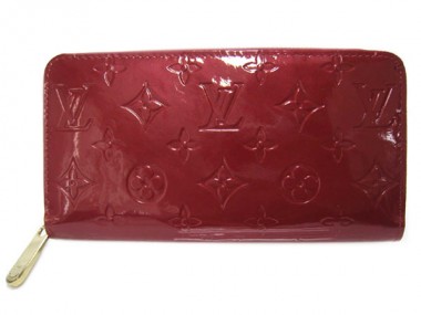 Louis Vuitton 激安　ルイヴィトン 新品　ヴェルニ　財布　ジッピーウォレット　ポムダムール　M91981