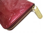 Louis Vuitton 激安　ルイヴィトン 新品　ヴェルニ　財布　ジッピーウォレット　ポムダムール　M91981
