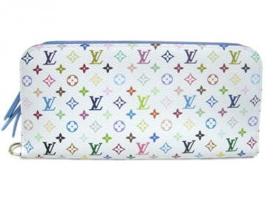 Louis Vuitton 激安　ルイヴィトン 新品　マルチカラー　財布　ポルトフォイユ・アンソリット　ブロンｘレザン（ブルー）　M93749