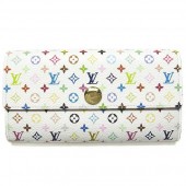 2011年春夏新作　Louis Vuitton 激安　ルイヴィトン 新作 人気 新品 通販＆送料込　マルチカラー　モノグラム・マルチカラー　ポルトフォイユ・サラ　長札　ファスナー財布　ブロンｘオランジュ（オレンジ）　M60272
