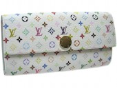 Louis Vuitton 激安　ルイヴィトン 新品　マルチカラー　財布　ファスナー付き長札　ポルトフォイユ・サラ　ブロンｘアニス（ライトブルー）　M93746