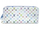 Louis Vuitton 激安　ルイヴィトン 新品　マルチカラー　財布　ポルトフォイユ・アンソリット　ブロンｘレザン（ブルー）　M93749