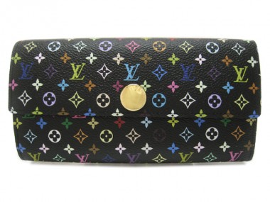 Louis Vuitton 激安　ルイヴィトン 新品　マルチカラー　財布　ファスナー付き長札　ポルトフォイユ・サラ　ノワールｘグルナード　M93747