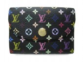 Louis Vuitton 激安　ルイヴィトン 新品　マルチカラー　カードケース　名刺入れ　アンヴェロップ・カルト ドゥ ヴィジット　ノワールｘグルナード（ピンク）　M66561