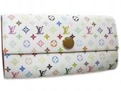 Louis Vuitton 激安　ルイヴィトン 新品　マルチカラー　財布　ファスナー付き長札　ポルトフォイユ・サラ　ブロンｘフィグ（レッド）　M93745