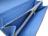 Louis Vuitton 激安　ルイヴィトン 新品　マルチカラー　財布　ファスナー付き長札　ポルトフォイユ・サラ　ブロンｘレザン（ブルー）　M93742