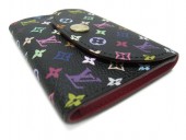 Louis Vuitton 激安　ルイヴィトン 新品　マルチカラー　カードケース　名刺入れ　アンヴェロップ・カルト ドゥ ヴィジット　ノワールｘグルナード（ピンク）　M66561