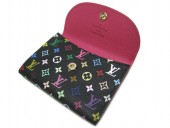 Louis Vuitton 激安　ルイヴィトン 新品　マルチカラー　カードケース　名刺入れ　アンヴェロップ・カルト ドゥ ヴィジット　ノワールｘグルナード（ピンク）　M66561