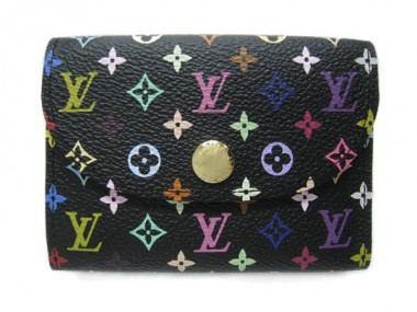 Louis Vuitton 激安　ルイヴィトン 新品　マルチカラー　カードケース　名刺入れ　アンヴェロップ・カルト ドゥ ヴィジット　ノワールｘグルナード（ピンク）　M66561