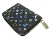 Louis Vuitton 激安　ルイヴィトン 新品　モノグラム・マルチカラー　コインケース　ジッピー・コインパース　ノワールｘグルナード（ピンク）　M93740