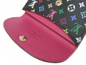 Louis Vuitton 激安　ルイヴィトン 新品　マルチカラー　カードケース　名刺入れ　アンヴェロップ・カルト ドゥ ヴィジット　ノワールｘグルナード（ピンク）　M66561