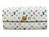 Louis Vuitton 激安　ルイヴィトン 新品　マルチカラー　財布　ファスナー付き長札　ポルトフォイユ・サラNM　ブロン　M93532