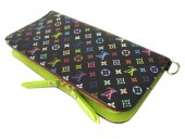 Louis Vuitton 激安　ルイヴィトン 新品　マルチカラー　財布　ポルトフォイユ・アンソリット　ノワールｘピスタッシュ（グリーン）　M93755
