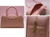 CHANEL シャネル 新作＆送料込 ミニボストン型バッグ ピンク キャビアスキン A20997