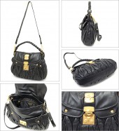 miu miu ミュウミュウ 新作＆送料込 RR1300 MATELASSE LUX 2WAYショルダーバッグ NERO ブラック