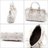 2011年春夏新作！miumiu「ミュウミュウ 新作＆送料込」 2WAY ショルダーハンドバッグ【アイボリー】RT0383