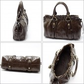 2011年春夏新作！miumiu「ミュウミュウ 新作＆送料込」 2WAY ショルダーハンドバッグ【ブラウン】RT0383