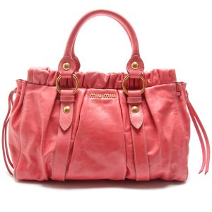 2011年春夏新作！miumiu 「ミュウミュウ 新作＆送料込」 2WAY ショルダーハンドバッグ【ROSA】RT0383