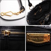 miumiu ミュウミュウ 新作 新入荷＆送料込 2WAY ショルダーハンドバッグ【ブラック】RN0423