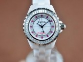 シャネル 新作＆送料込 Chanel J12 Joaillerie Ladies White/Red/Clear Jap Quartz腕時計J-CH0062