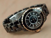 シャネル 新作＆送料込 Chanel Watches J12 TT Black Ceramic Num Markers Ladies Japanese Quartz腕時計 J-CH0035