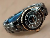シャネル 新作＆送料込 Chanel Watches J12 TT Black Ceramic Diam Markers Ladies Japanese Quartz腕時計 J-CH0036