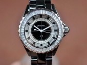 シャネル 新作＆送料込Chanel J12 Joaillerie Ladies Black/Black/Clear Jap Quartz腕時計 J-CH0056