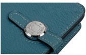 HERMES Dogon エルメス 新作＆送料込　ドゴンコインケース ブルージーン トゴ シルバー金具 HRQ-b043