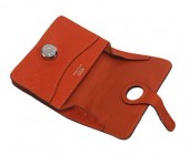 HERMES Dogon エルメス 新作＆送料込　ドゴンコインケース オレンジ トゴ シルバー金具 HRQ-b040
