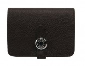 HERMES Dogon エルメス 新作＆送料込　ドゴンコインケース チョコ トゴ シルバー金具 HRQ-b041