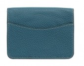HERMES Dogon エルメス 新作＆送料込　ドゴンコインケース ブルージーン トゴ シルバー金具 HRQ-b043