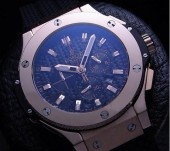 HUBLOT　ビッグ・バン ブラックカーボンダイヤル PG 薄ブルーコーティング クオーツ hb009