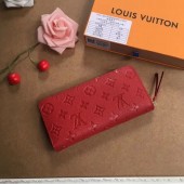 ルイヴィトン　ポルトフォイユ・クレマンス　カーフスキン　モノグラム　 カードケース　小銭入れ　長財布　ピンク　M60171