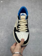 ナイキ 新作 本革 NIKE 靴 travis scott x fragment x air jordan aj1 low og sp military blue 通販＆送料込 NK013